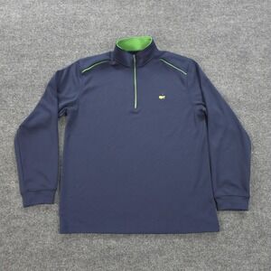 Masters Shirt Mens XL Blue Golf Quarter Zip Pullover Long Sleeve Tech Augusta
